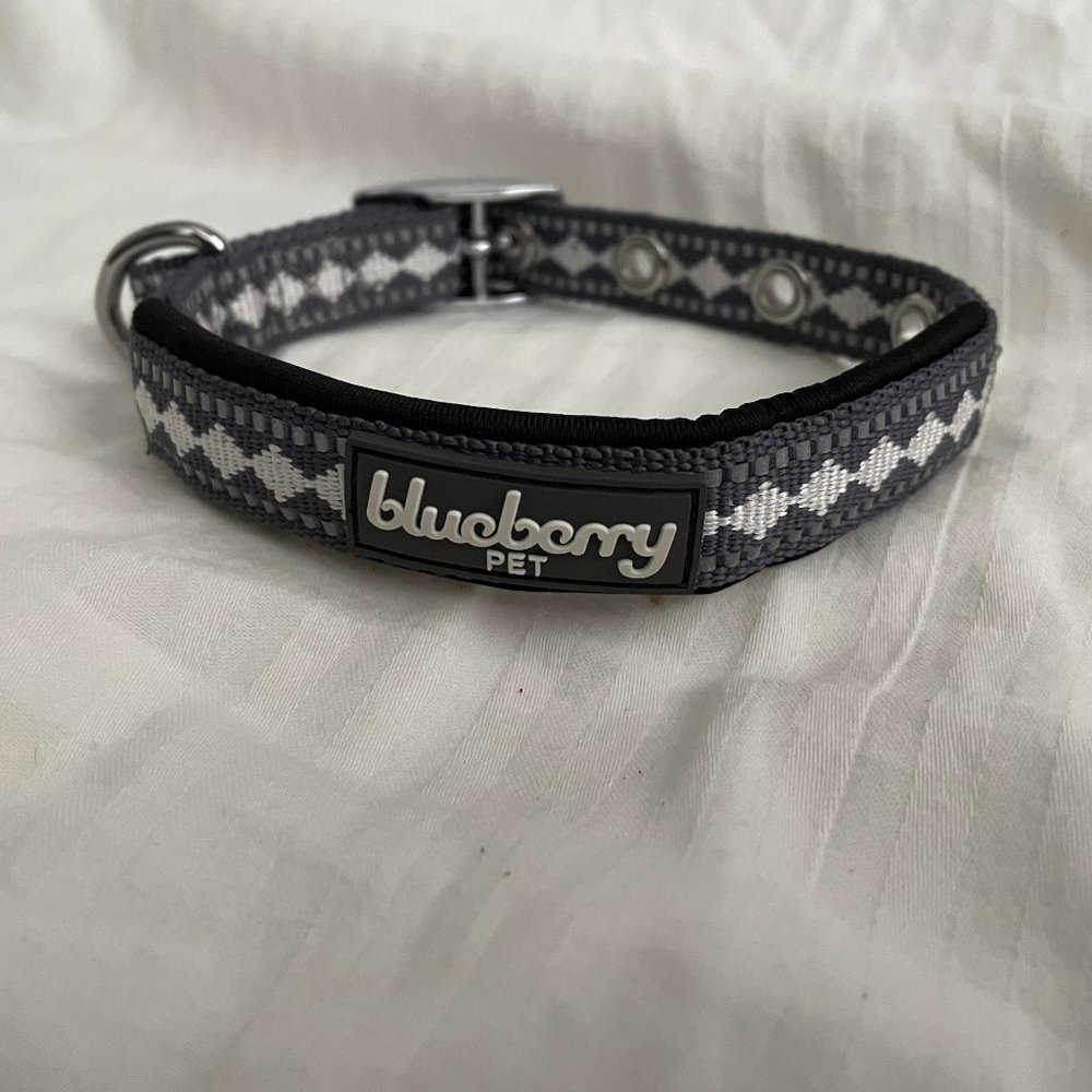 🎉2X HP🎉Blueberry Reflective Jacquard Pet Collar